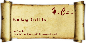 Harkay Csilla névjegykártya